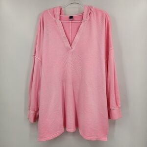 Old Navy SoComfy Oversized French Terry Tunic Hoodie Womens Plus Size 3X Pink